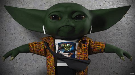 Star Wars The Mandalorian Baby Yoda Zoomer Cgi Digital Art 4k Hd