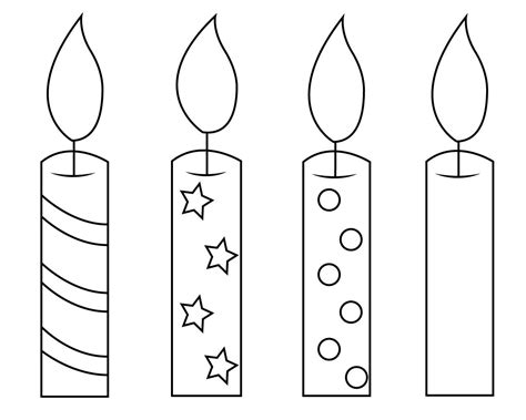 If you found useful printables on printactivities.com, please. Candle Coloring Page For Your Little Ones: Birthday ...