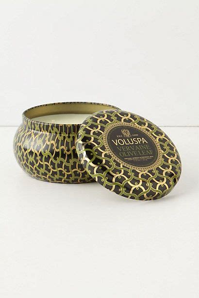 Voluspa Maison Candle Tins Come In Four Scents Muscari Vervaine Olive