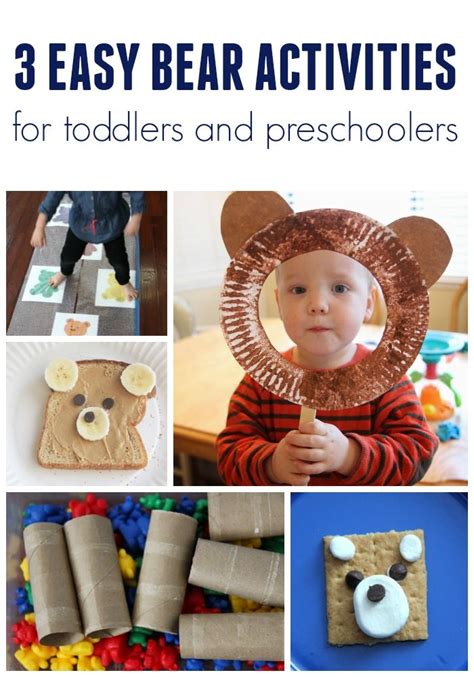 Three Easy Bear Themed Activities For Toddlers And Preschoolers Bear