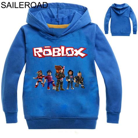 Saileroad 2 11years Cartoon Roblox Kids Hoodies Boy Girls Sweatshirt