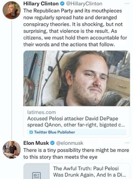 New Twitter Owner Elon Musk Tweets Conspiracy Theory About Attack On