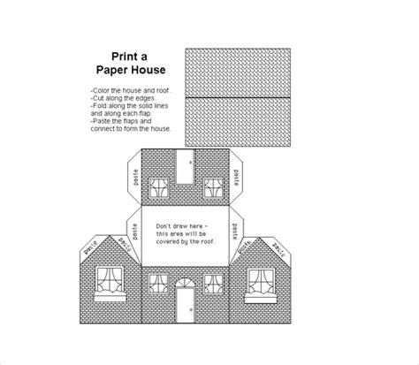 paper house templates  sample  format