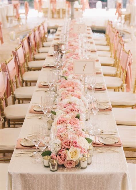 glamorous wedding ideas with stunning decor modwedding pink wedding centerpieces rose gold