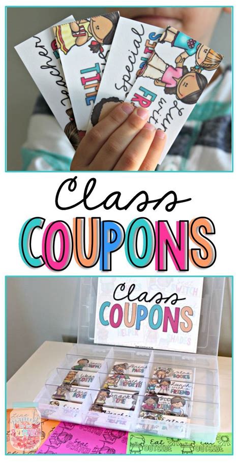 Classroom Reward Coupons For Classroom Management And Back To School