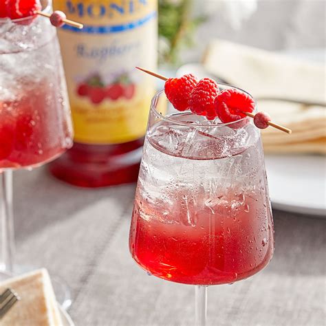 Monin Liter Sugar Free Raspberry Flavoring Fruit Syrup