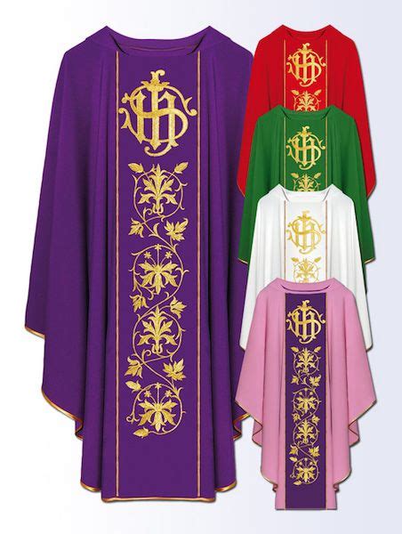 Ihs Design Embroidered Chasuble Catholic Priest Vestments Priest