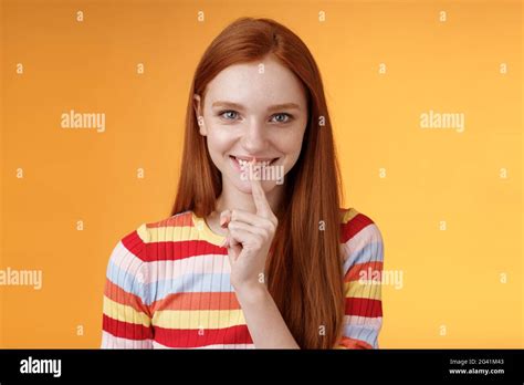 Flirty Devious Creative Young Redhead Smiling Excited Ginger Girl