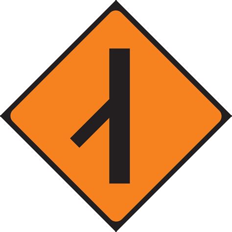 Traffic Merging From Left And Right Sign Vector Clip