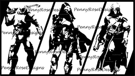 Destiny 2 Classes Destiny 2 Svg Titan Hunter Warlock Etsy