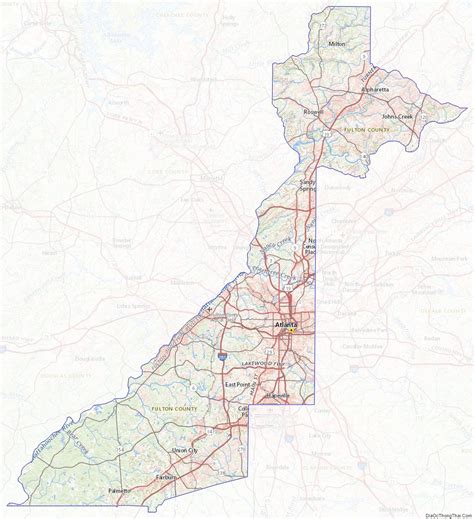 Map Of Fulton County Georgia Địa Ốc Thông Thái