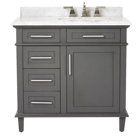 Home Decorators Collection Sonoma 36 In Vanity In Dark Charcoal With