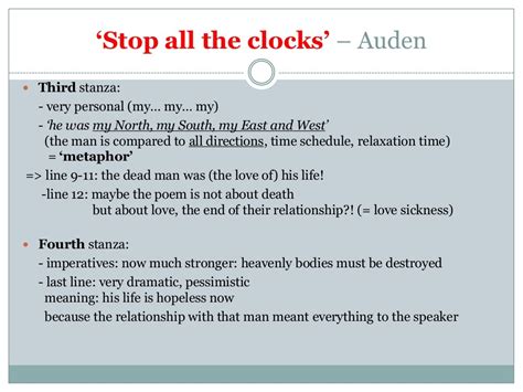 Stop All The Clocks Wh Auden