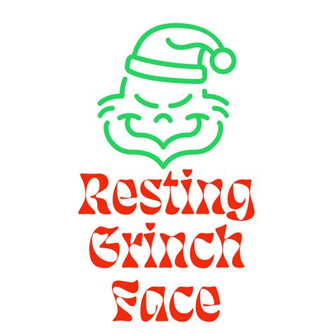 Resting Grinch Face Svg Cut File — Bluebonnet Custom Graphics