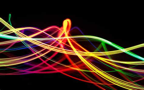 Wallpaper Lights Colorful Neon Abstract Circle Laser Streaks