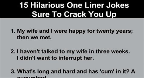 15 Hilarious One Liner Jokes Sure To Crack You Up