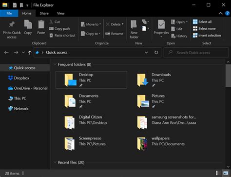 How To Enable The File Explorer Dark Theme In Windows 10 Digital Citizen