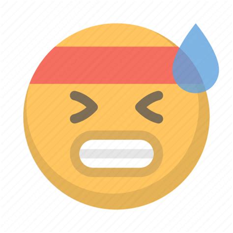 Emoji Face Sweating Working Out Icon