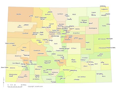 State Of North Dakota County Map With The County Seats Cccarto Images