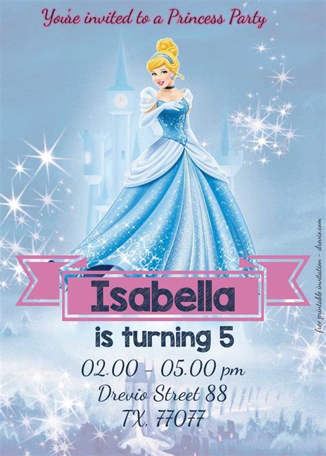 Free Disney Princesses Birthday Invitation Templates Free Printable