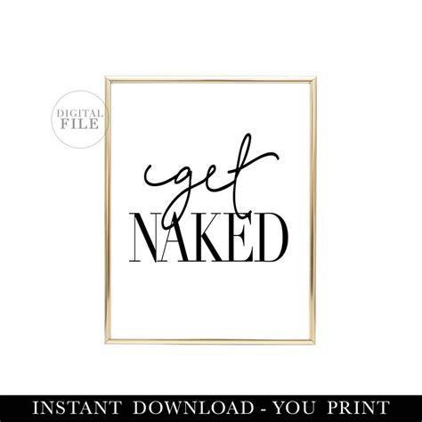 Printable Wall Art Get Naked Bathroom Prints Bathroom Etsy