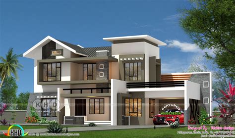 Modern Mix Roof 4 Bhk 2350 Sq Ft Home Kerala Home Design And Floor