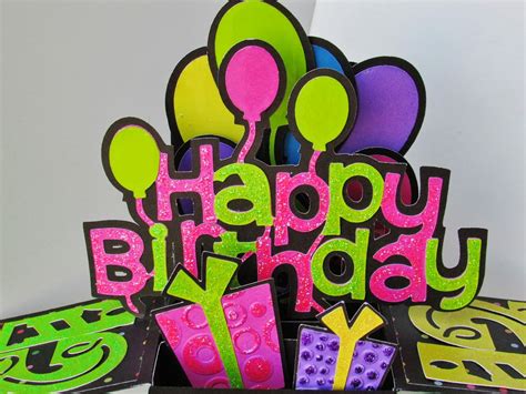 The bottom rung of the cake should be approximately half the length of the card (in this case 5cm). Carol's Creations: Happy Birthday Pop Up Box Card