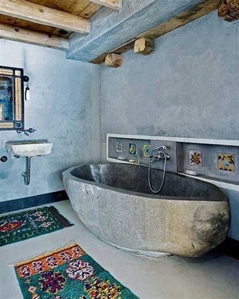 22 Natural Stone Bathtub Ideas For Your Classy Bathroom Woohome