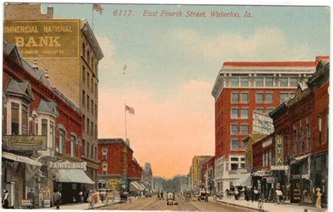 Vintage Postcard Waterloo Iowa East Fourth By Lotsofpostcards