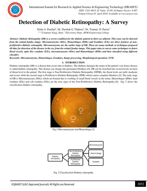 Pdf Detection Of Diabetic Retinopathy A Survey