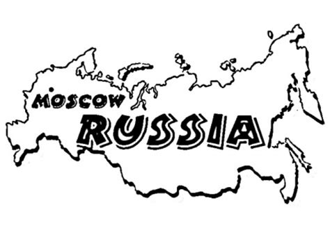 Printable Map Of Russia Coloring Page