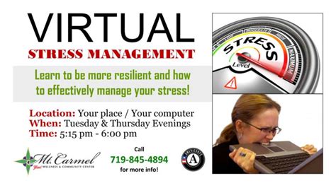 Virtual Stress Management Mt Carmel Wellness And Community Center