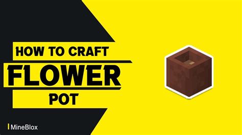 How To Craft A Flower Pot In Minecraft Youtube
