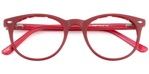 f986 round red eyeglasses frames leoptique