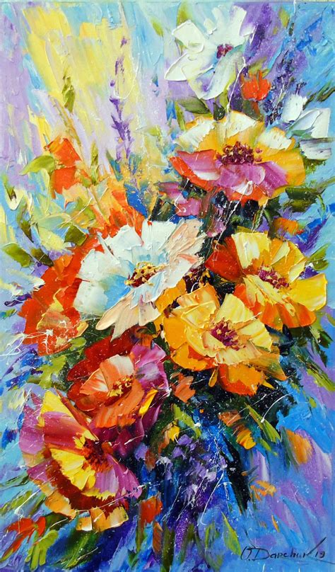 Summer Flowers Painting By Olha Darchuk Jose Art Gallery