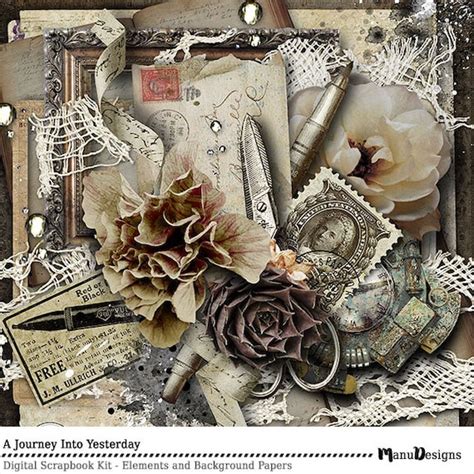 Craft Supplies And Tools Home And Hobby Vintage Digital Scrapbook Kit