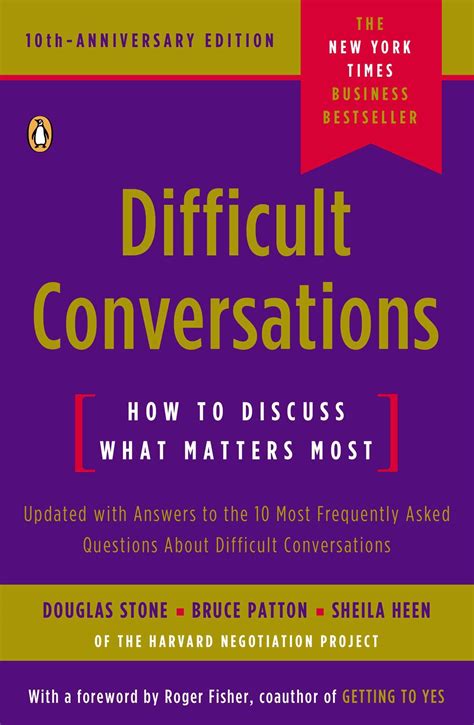 Difficult Conversations How To Discuss What Matters Most Stone