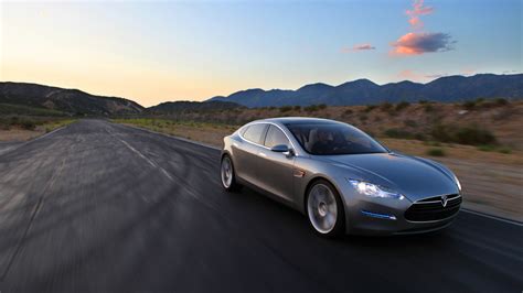 Tesla Model S Electric Cars Tesla Motors Speed Road Review Front