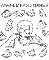 Watermelon Sugar Coloring sketch template