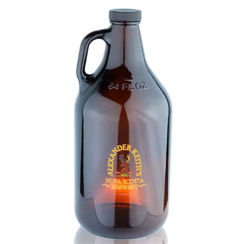 64 Oz Amber Handle Glass Beer Growler 38400 Plum Grove