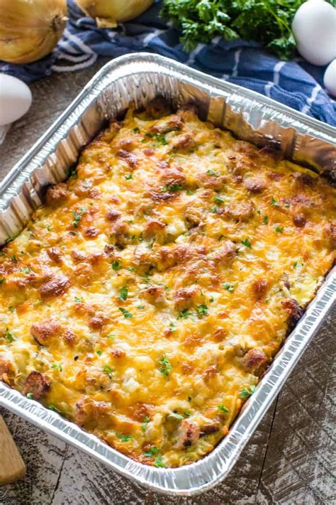 Sausage Breakfast Casserole Grill Or Oven Gimme Some Grilling
