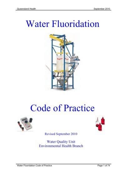 Water Fluoridation Code Of Practice Queensland Health