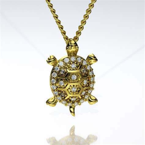 Diamond Turtle Pendant JewelryThis Custom Jewelry