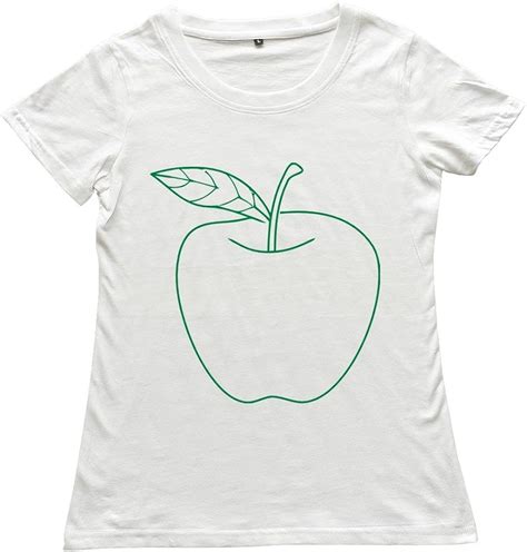 Green Apple Tee Shirts For Women White Xx Large Clothing