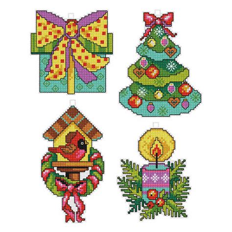 orchidea counted cross stitch kit christmas motifs set of 4 christmas cross christmas angels