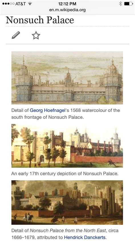Nonsuch Palace In Surrey England Was Built By Henry Viii The Tudor