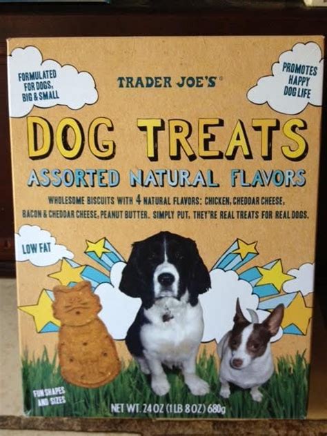 Go ahead and screenshot this bad boy and/or bookmark for next time you. Trader Joe's Dog Treats, Assorted Natural Flavors. - Yelp