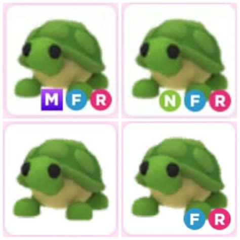 Turtle Normal Neon Mega Fr Adopt Me Pet Roblox Video Gaming Gaming