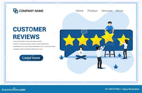 Customer Reviews Concept With People Giving Five Stars Rating Positive