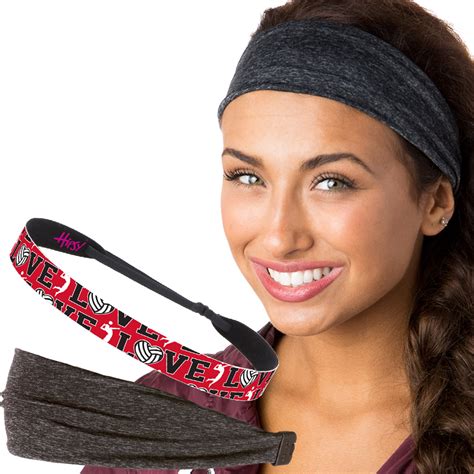 Hipsy Adjustable Volleyball Sports Headband Xflex Mixed Pack For Women